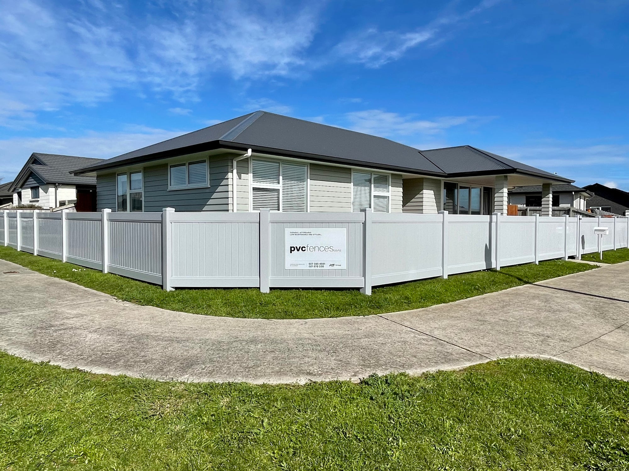 PVC Privacy Fence System: Panel 1.8m x 2.4m