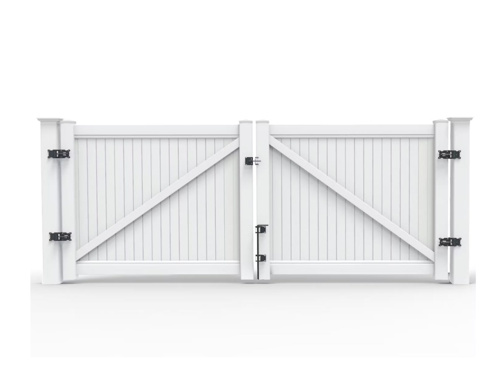 PVC Privacy Fence System: Driveway Swing Gate Kit 1.8M x 3.6m