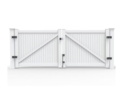 PVC Privacy Fence System: Driveway Swing Gate Kit 1.8M x 3.6m